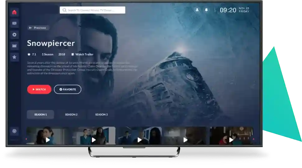 IPLAYTV Live Channel List Interface